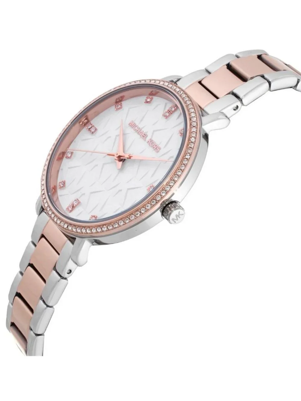 NWT Michael Kors Pyper Quartz Crystal White Dial Ladies Watch